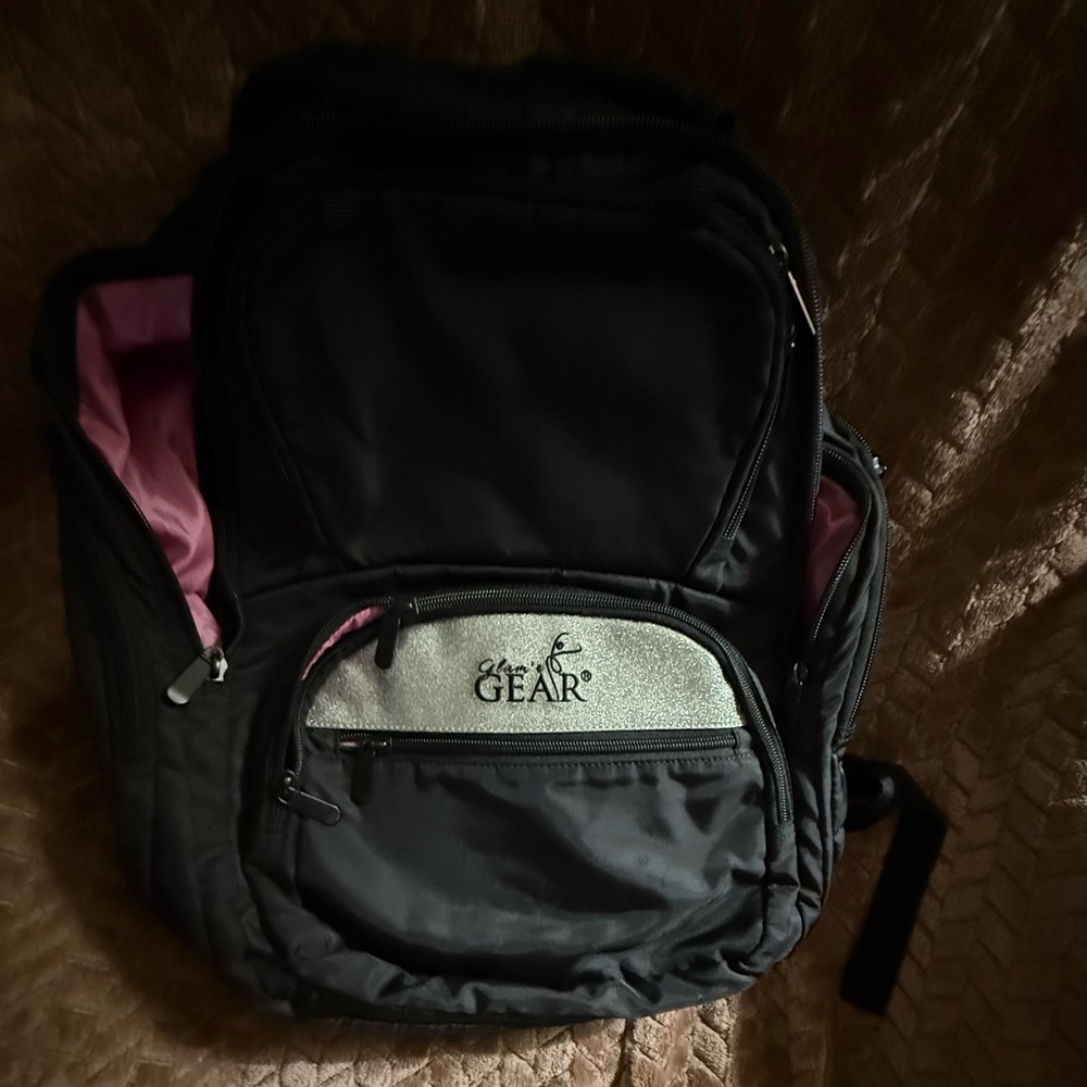 Black and Silver Backpack by GLAM R GEAR